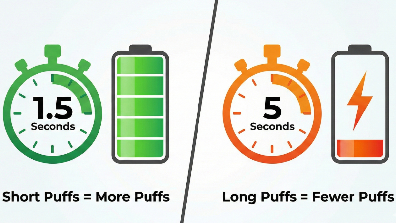 Lost Mary puff duration battery life comparison