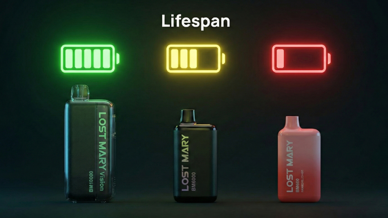 Lost Mary vape battery life comparison