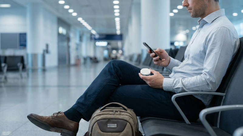 nicotine pouch use airport terminal