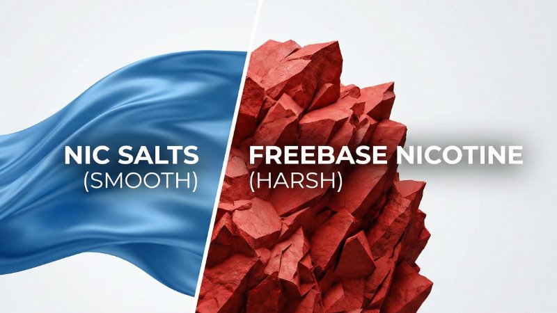 nic salts vs freebase nicotine throat hit comparison