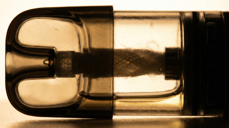 empty Lost Mary vape pod with low liquid level