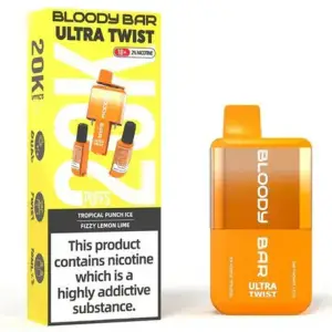 Tropical Punch Ice / Fizzy Lemon Lime Bloody Bar Ultra Twist 20K Disposable Vape 