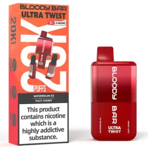 Watermelon Ice / Fizzy Cherry Bloody Bar Ultra Twist 20K Disposable Vape 