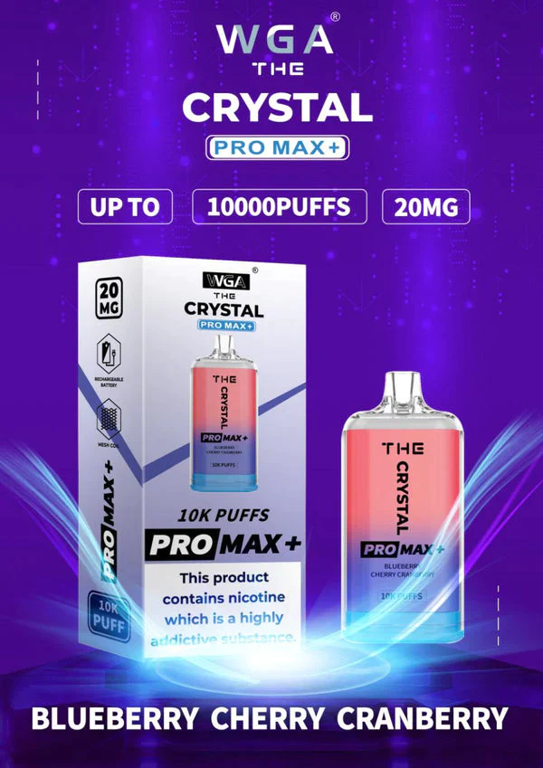 Blueberry Cherry Cranberry by WGA Crystal Pro Max Plus 10000 Disposable Vape