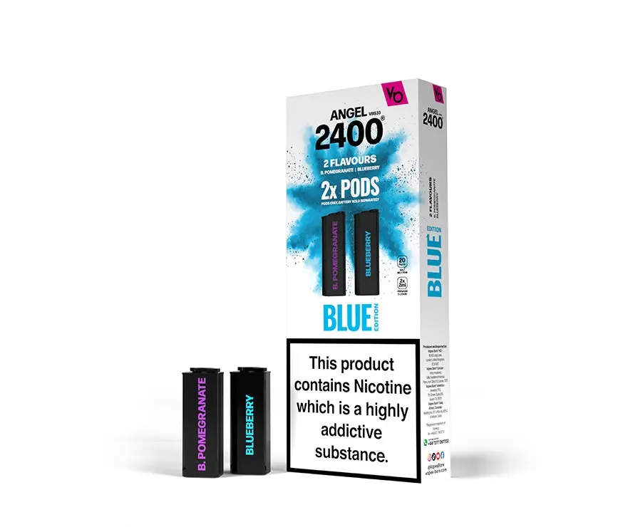 Vapes Bars Angel 2400 Disposable Prefilled Vape Pods | Blue Edition