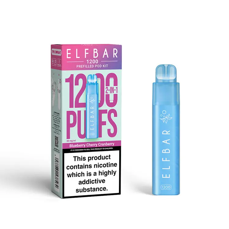 Blueberry Cherry Cranberry Elf Bar 1200 Prefilled Pod Vape Kit