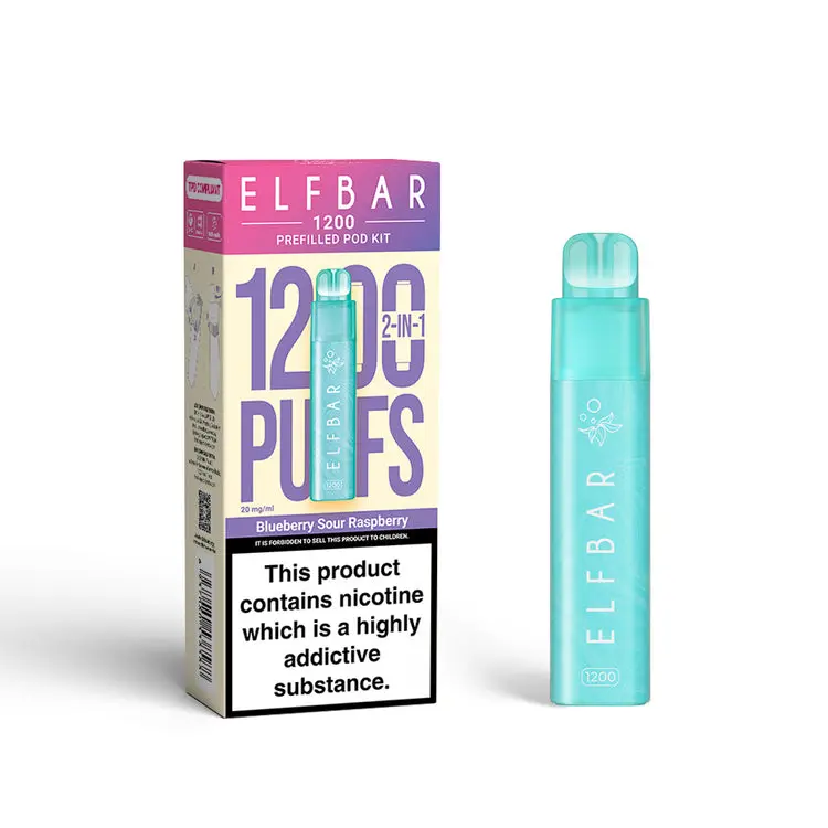 Blueberry Sour Raspberry Elf Bar 1200 Prefilled Pod Vape Kit