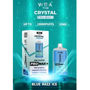 Blue Razz Ice by WGA Crystal Pro Max Plus 10000 Disposable Vape