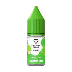 Xtreme Sour Apple Nic Salt E-Liquid by Crystal Clear Bar Salts 10ml - 10mg