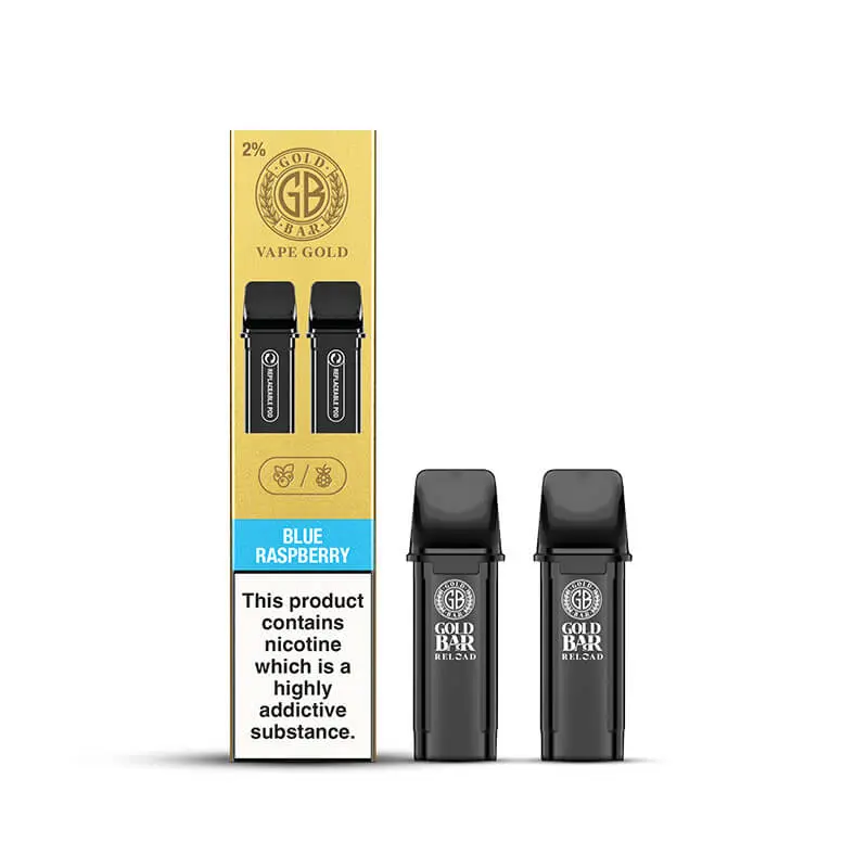 Gold Bar Reload Prefilled Vape Pods | Blue Raspberry