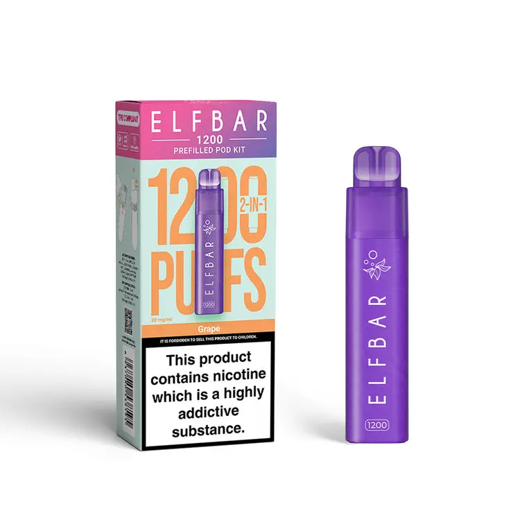 Grape Elf Bar 1200 Prefilled Pod Vape Kit