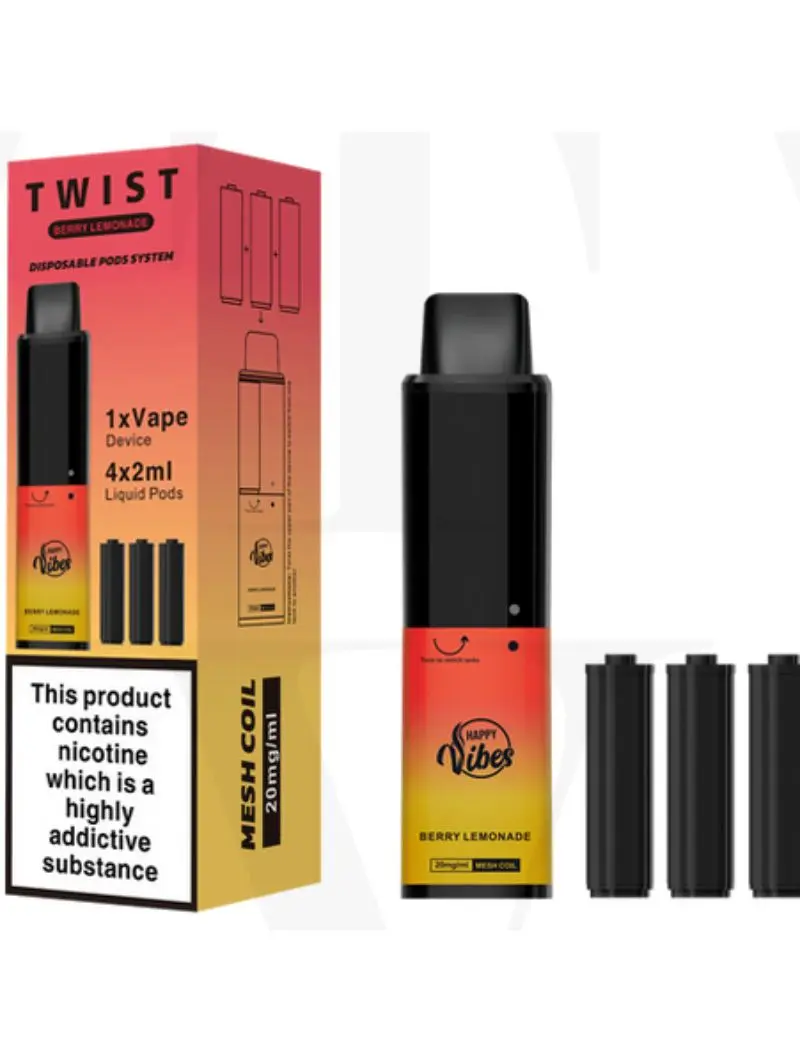  Berry Lemonade Happy Vibes Twist 2400 Disposable Vape