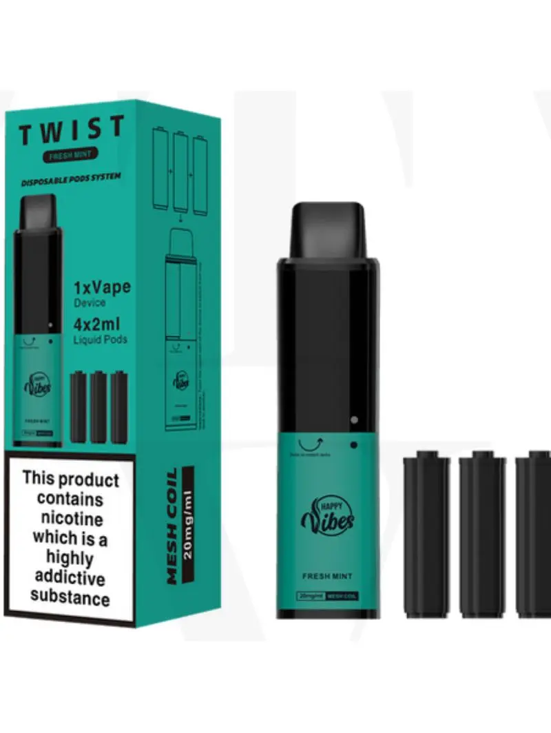 Fresh Mint Happy Vibes Twist 2400 Disposable Vape 