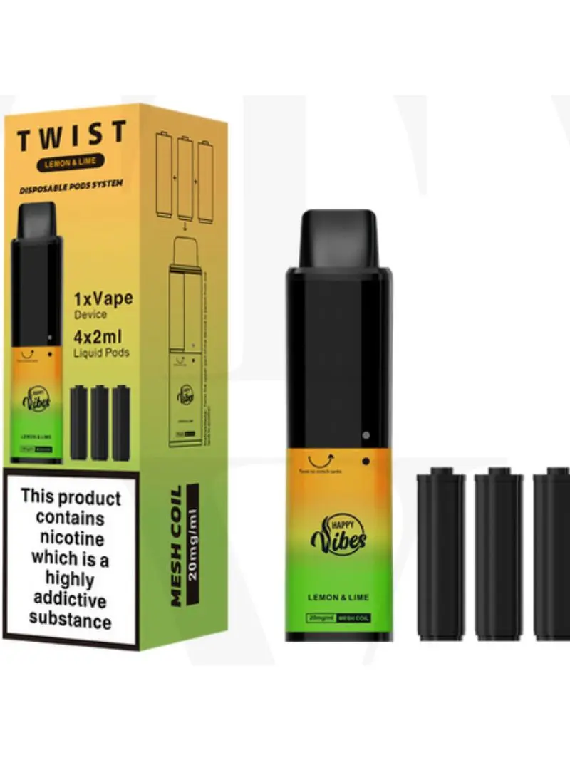 Lemon and Lime Happy Vibes Twist 2400 Disposable Vape 