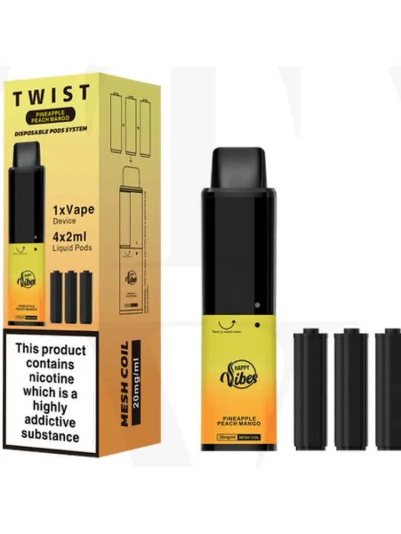  Pineapple Peach Mango Happy Vibes Twist 2400 Disposable Vape