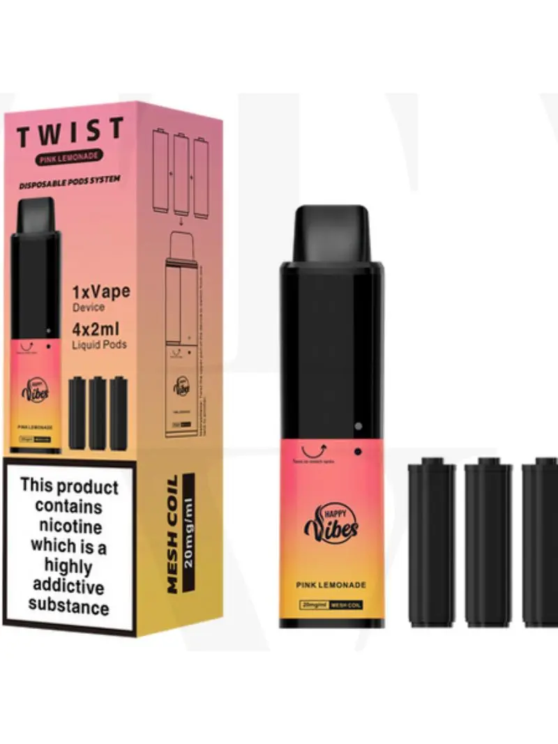 Pink Lemonade Happy Vibes Twist 2400 Disposable Vape 