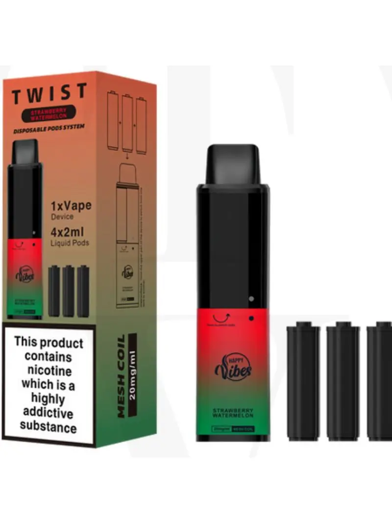 Strawberry Watermelon Happy Vibes Twist 2400 Disposable Vape 