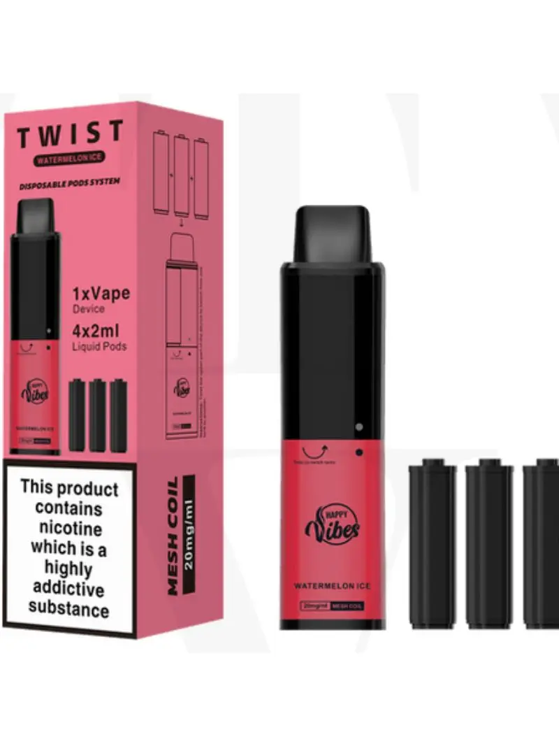 Watermelon Ice Happy Vibes Twist 2400 Disposable Vape