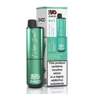 Mint Edition (4 in 1) IVG Bar Crystal 2400 Disposable Vape