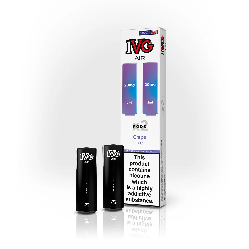 Grape Ice IVG Air Prefilled Disposable Vape Pods 20mg