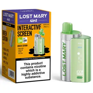 Green Edition Lost Mary 4 in 1 3200 Puffs Disposable Vape Kit 