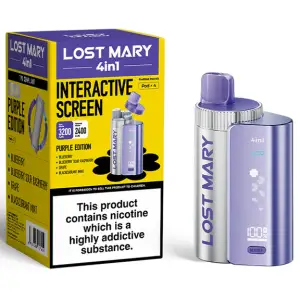 Purple Edition Lost Mary 4 in 1 3200 Puffs Disposable Vape Kit