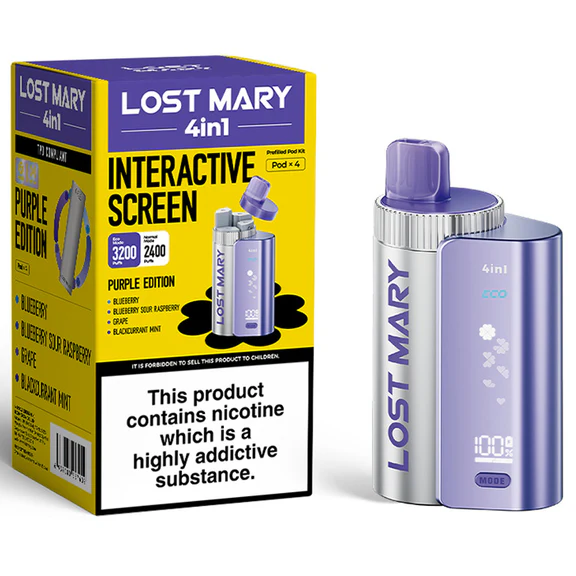 Purple Edition Lost Mary 4 in 1 3200 Puffs Disposable Vape Kit