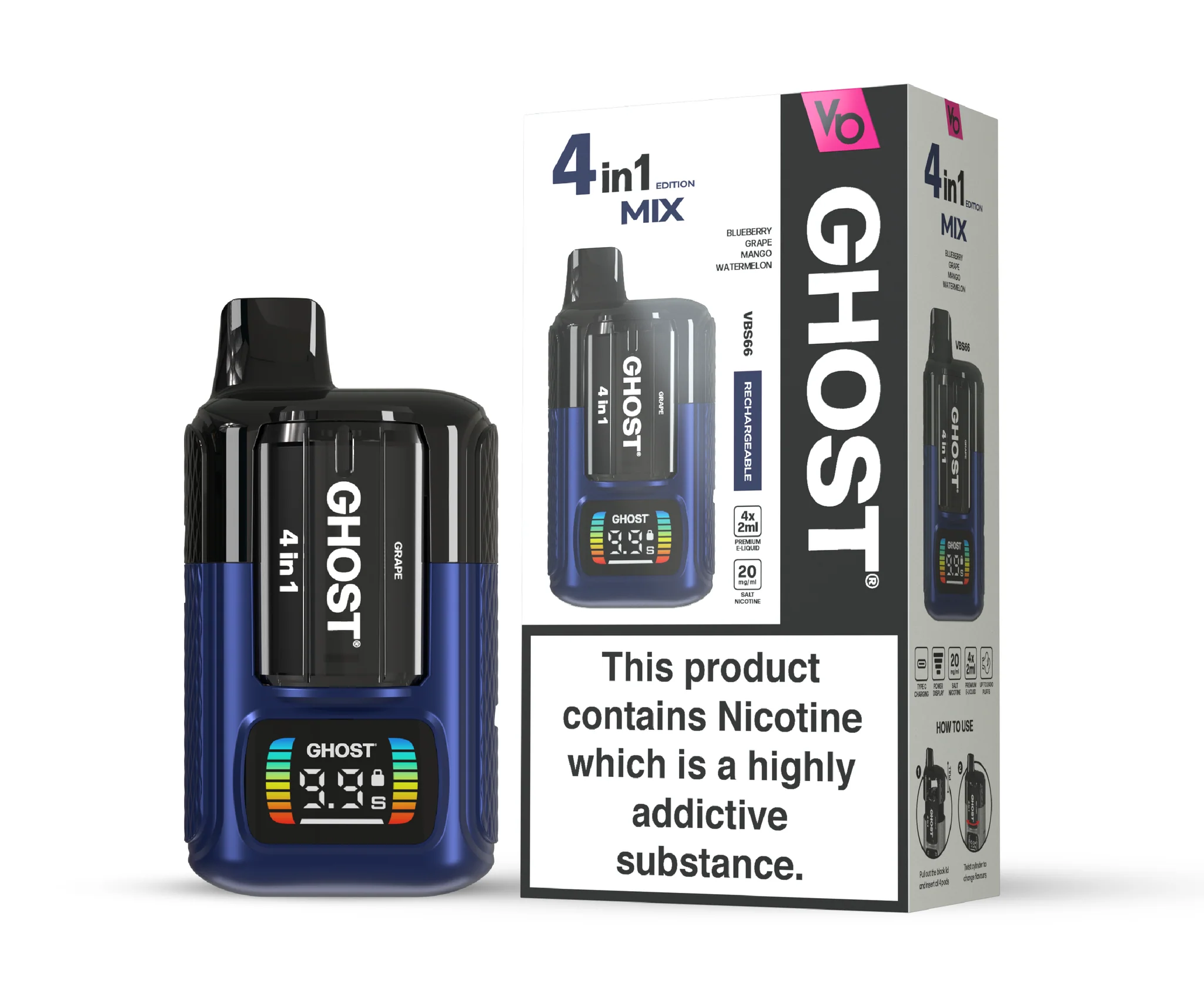 Mix Edition(4 in 1) Ghost 4 in 1 Disposable Vape