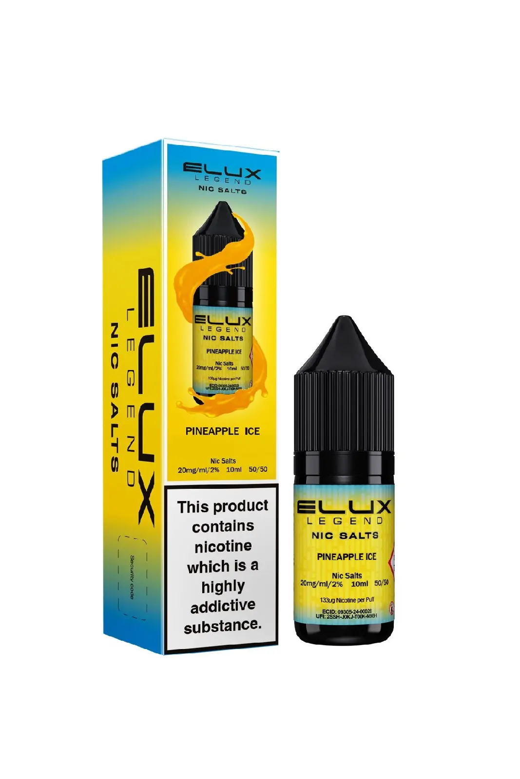 Pineapple Ice Nic Salt E-Liquid by Elux Legend 10ml