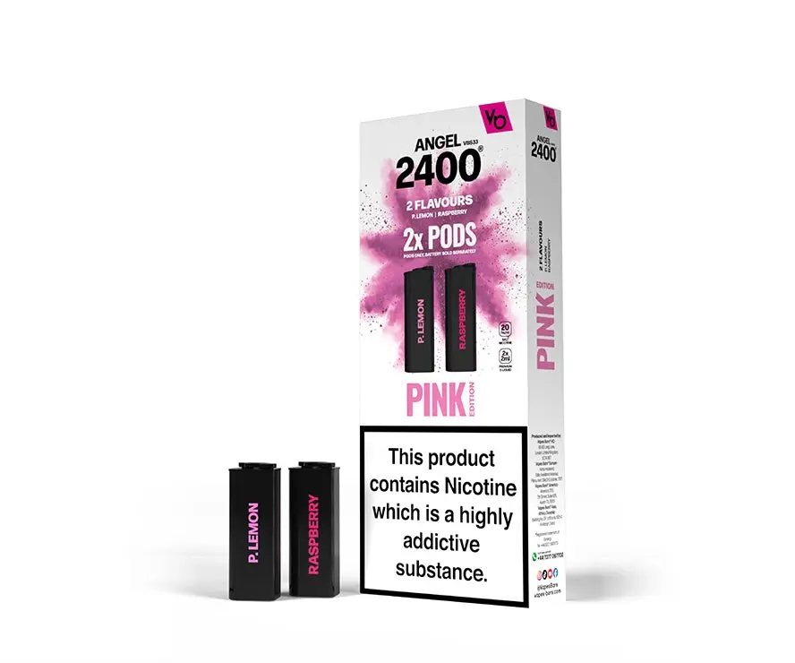 Vapes Bars Angel 2400 Disposable Prefilled Vape Pods | Pink Edition