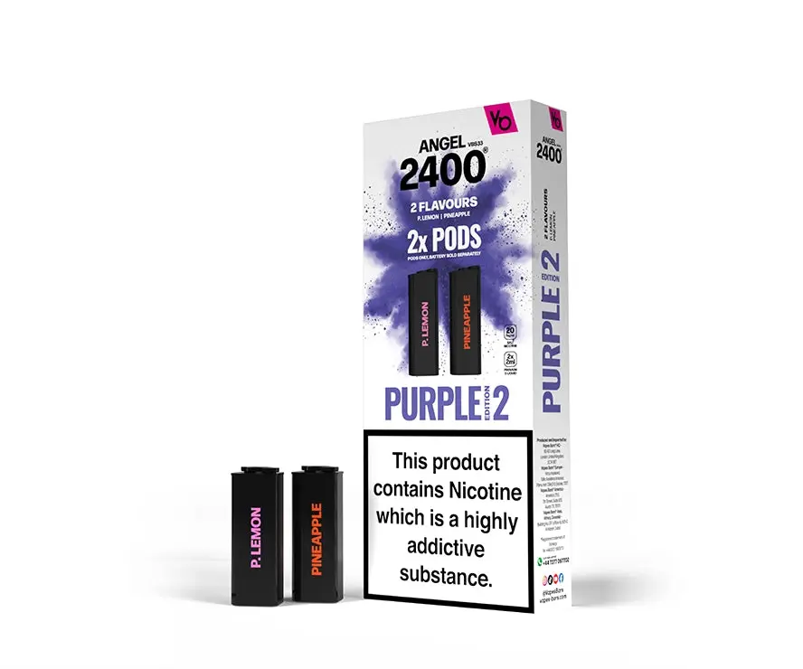 Vapes Bars Angel 2400 Disposable Prefilled Vape Pods | Purple Edition 2