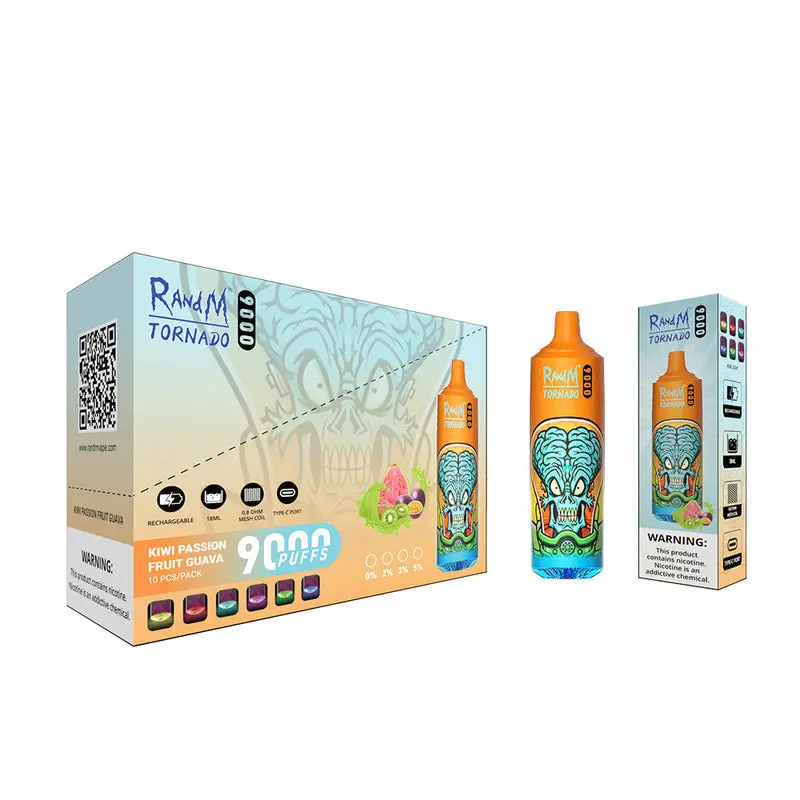 R and M Tornado 9000 Disposable Vape Kiwi Passion Fruit Guava 