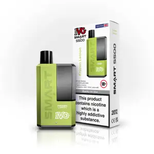 Frozen Lemon IVG Smart 5500 Disposable Vape Kit 20mg