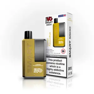 Lemon Passionfruit IVG Smart 5500 Disposable Vape Kit 20mg