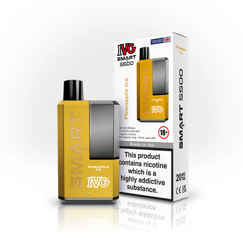 Pineapple Ice IVG Smart 5500 Disposable Vape Kit 20mg