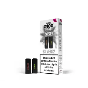 Vapes Bars Angel 2400 Disposable Prefilled Vape Pods | Silver Edition 2