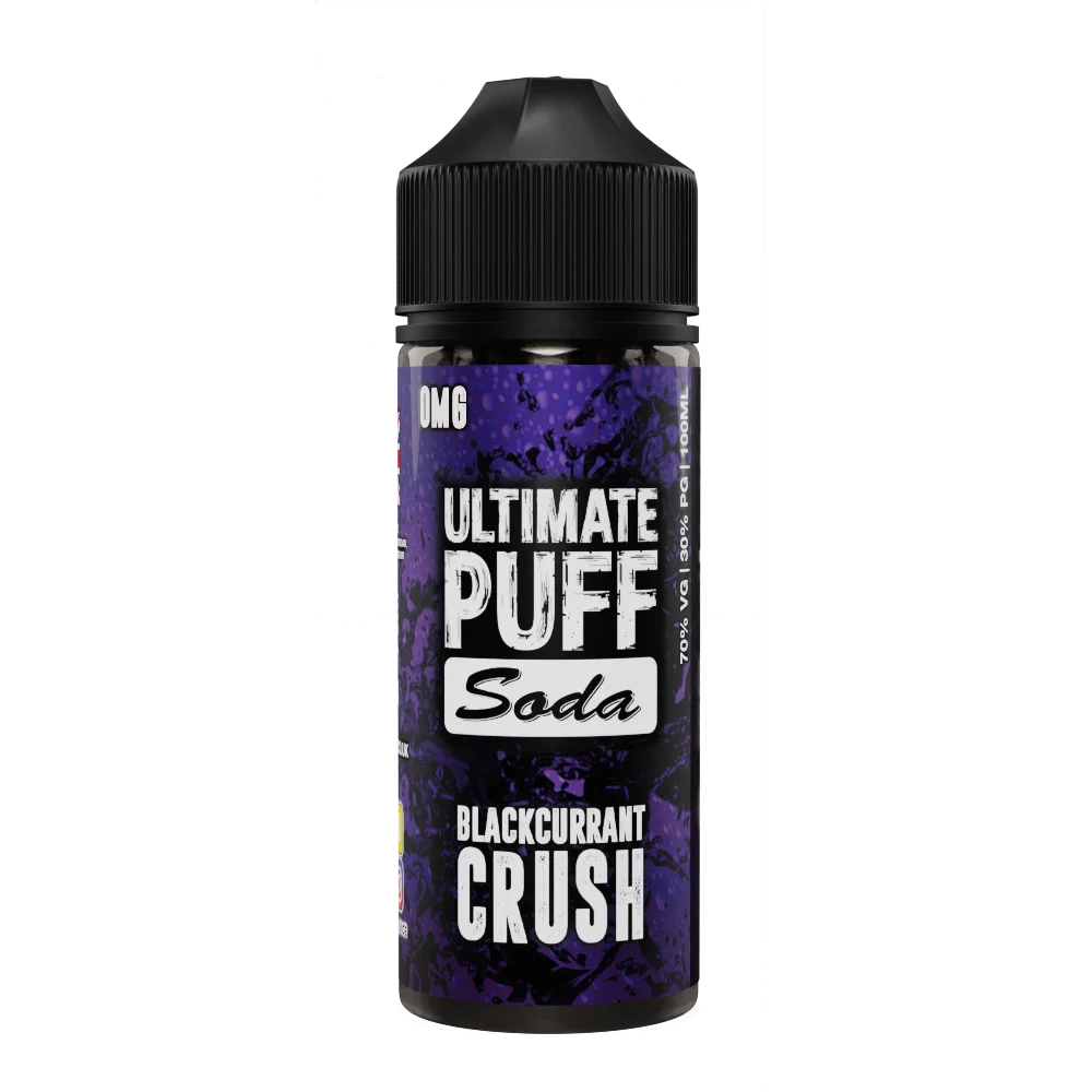 Blackcurrant Crush by Ultimate Puff Soda 100ml Shortfill E Liquid