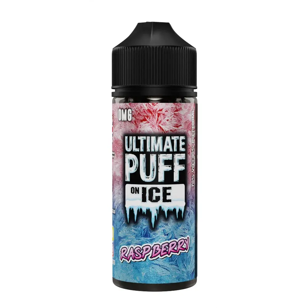 Raspberry by Ultimate Puff On Ice 100ml Shortfill E Liquid