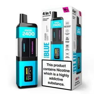 Angel 2400 Rechargeable Disposable Vape by Vapes Bars 20mg | Blue Edition