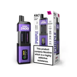 Angel 2400 Rechargeable Disposable Vape by Vapes Bars 20mg | Purple Edition