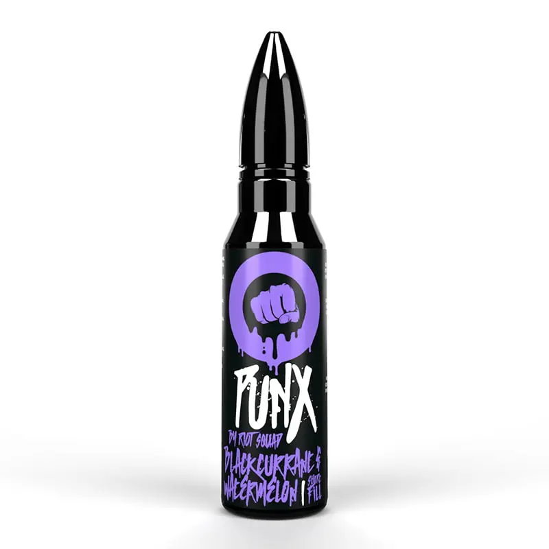 Blackcurrant & Watermelon Punx By Riot Shortfill E-liquid 50ml