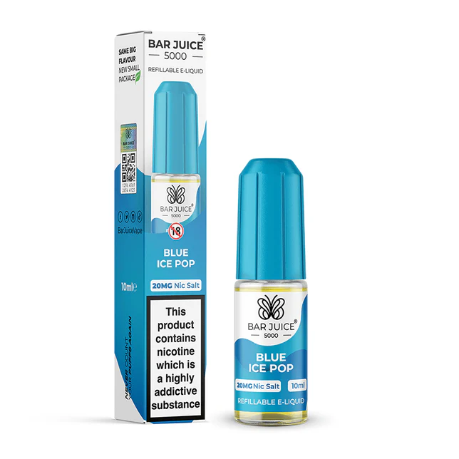 Blue Ice Pop Nic Salt E-Liquid by Bar Juice 5000 10ml