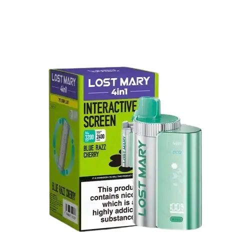 Blue Razz Cherry Lost Mary 4 in 1 3200 Puffs Disposable Vape Kit 