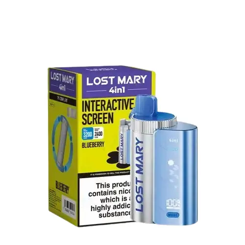 Blueberry Lime Lost Mary 4 in 1 3200 Puffs Disposable Vape Kit 