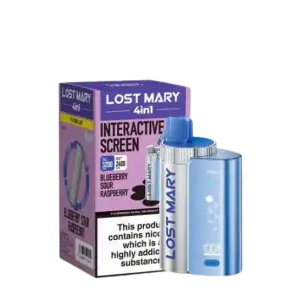 Blueberry Sour Raspberry Lost Mary 4 in 1 3200 Puffs Disposable Vape Kit 