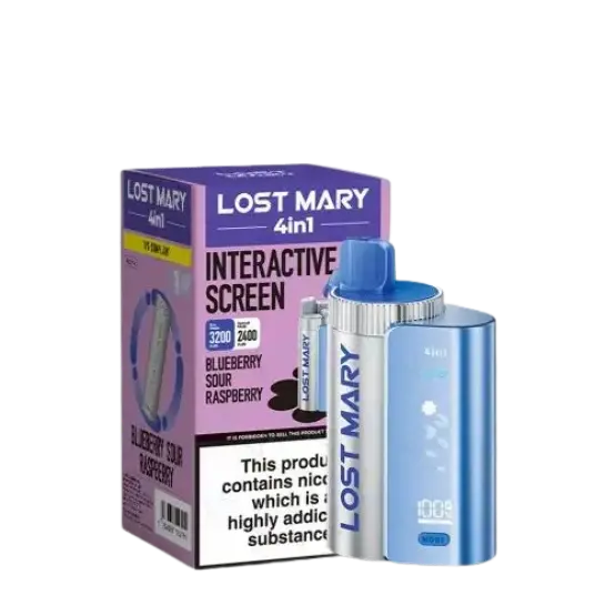 Blueberry Sour Raspberry Lost Mary 4 in 1 3200 Puffs Disposable Vape Kit 