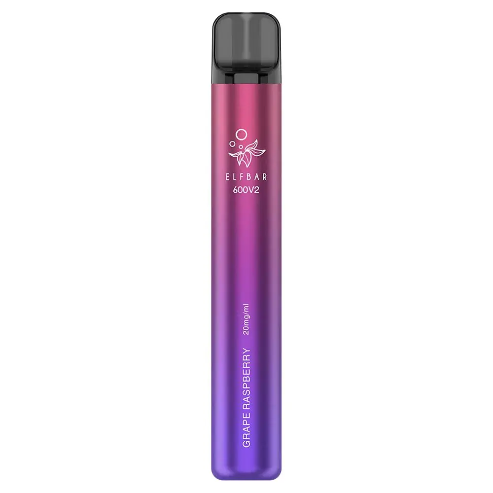 Grape Raspberry ElfBar V2 600 Disposable Vape (Version 2) 