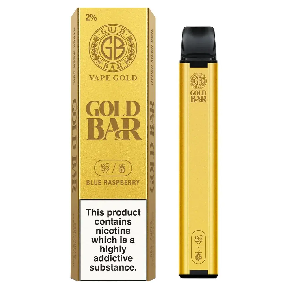  Blue Raspberry Gold Bar 600 Disposable Vape
