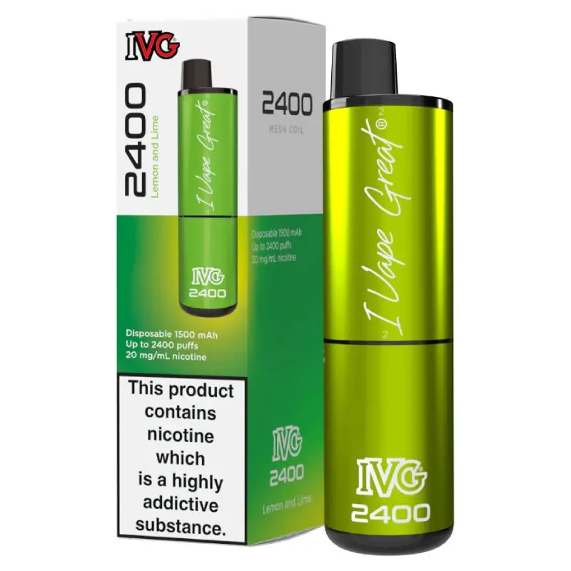 Lemon & Lime IVG Bar Crystal 2400 Disposable Vape 