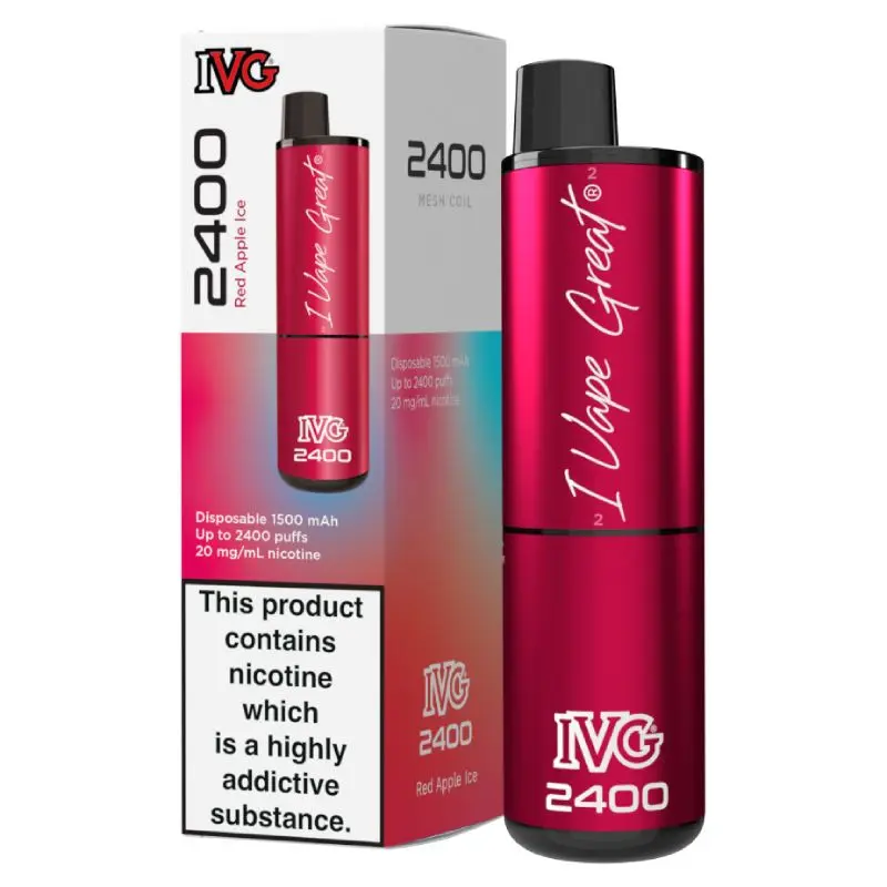 Red Apple Ice IVG Bar Crystal 2400 Disposable Vape 